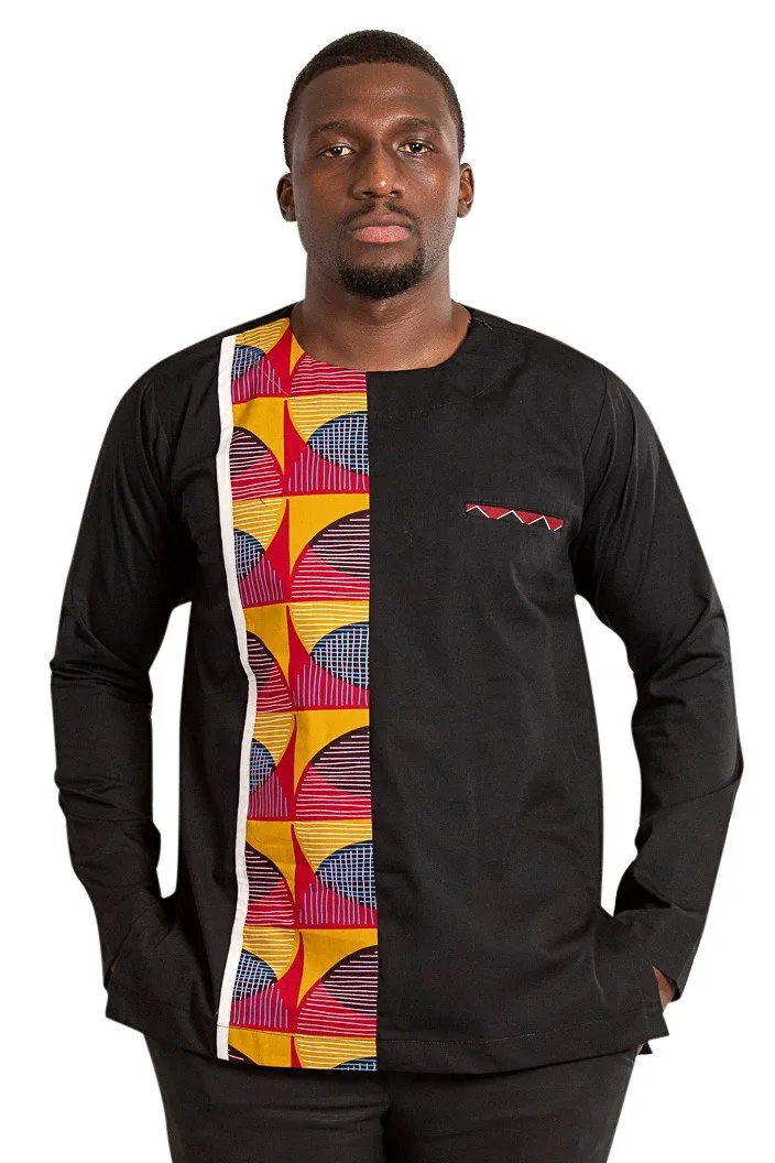 Aruna Long Sleeves African Print Men Shirt