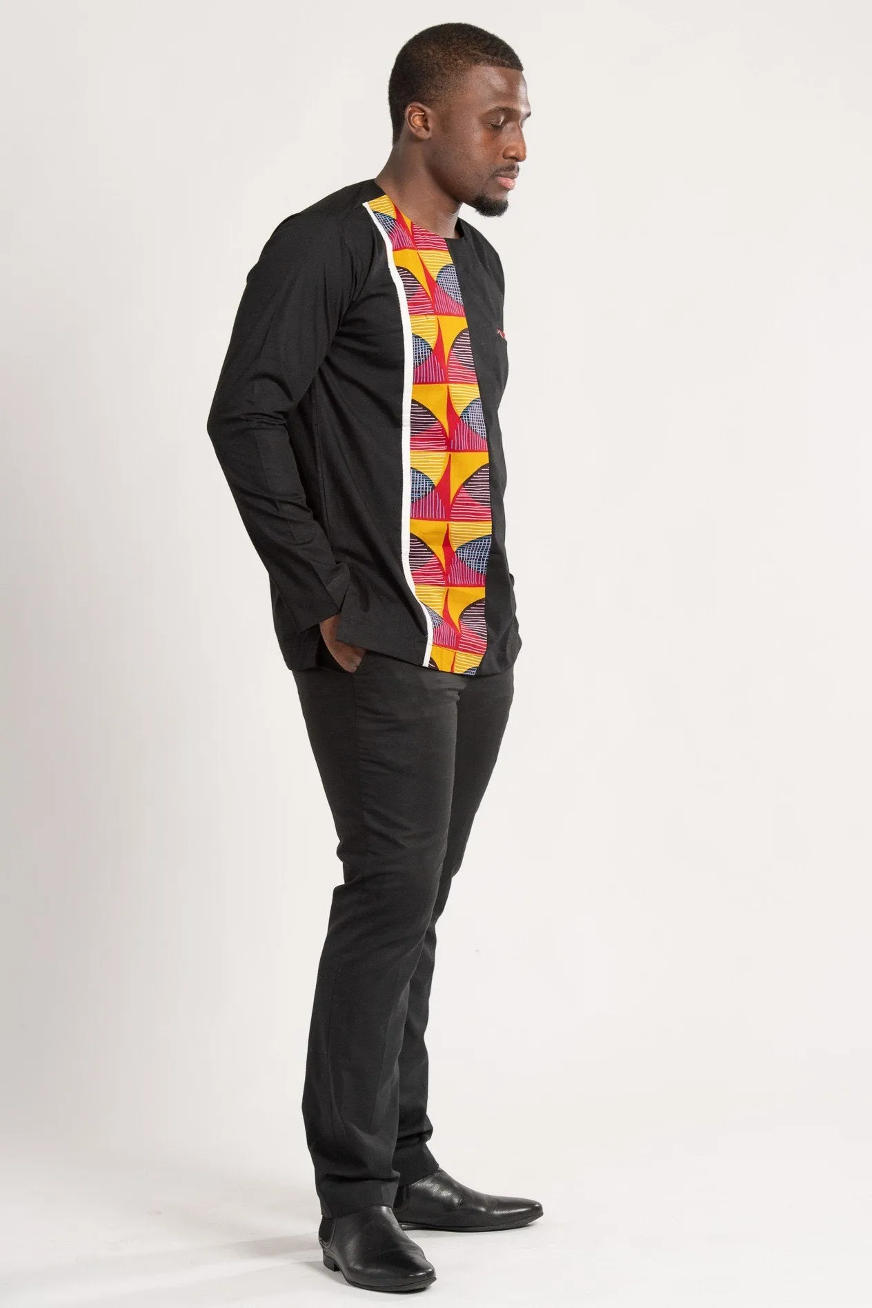 Aruna Long Sleeves African Print Men Shirt