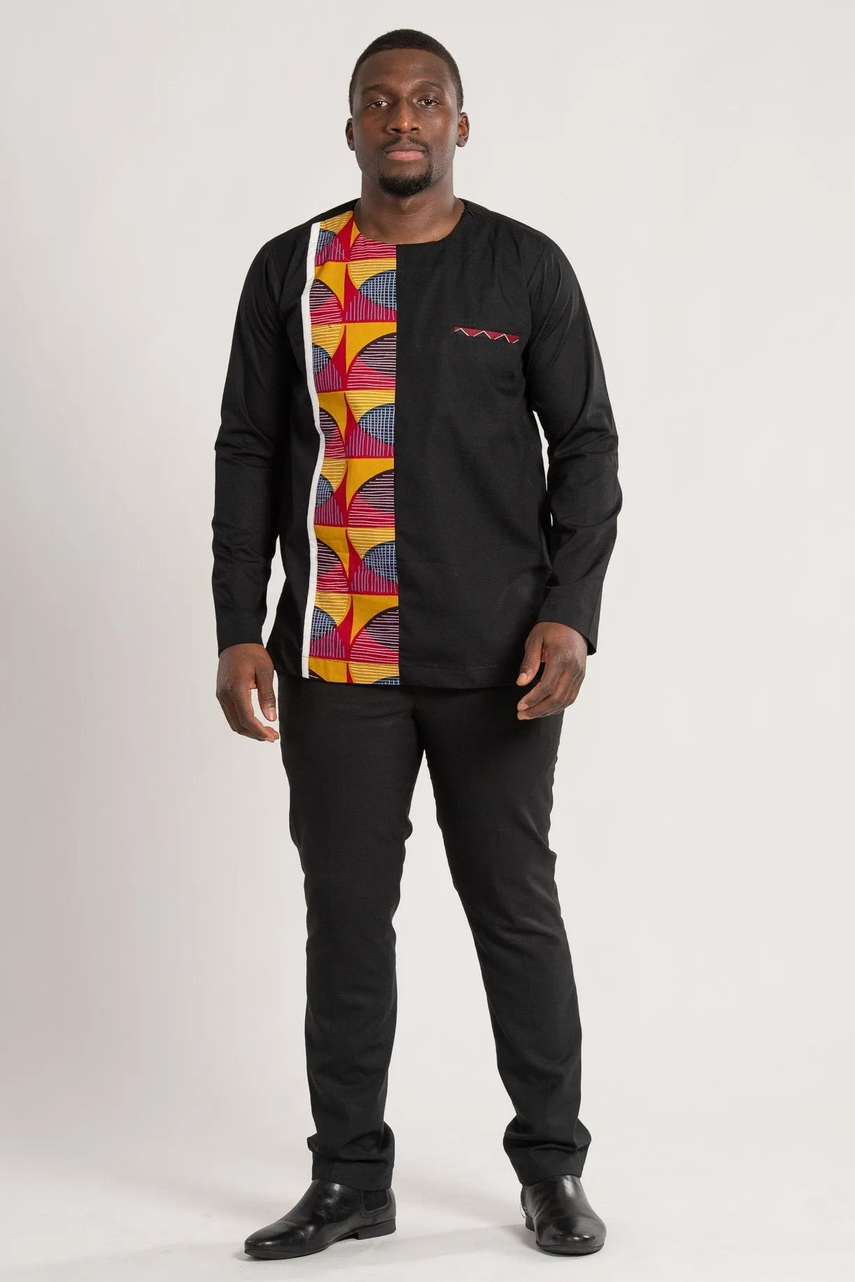 Aruna Long Sleeves African Print Men Shirt