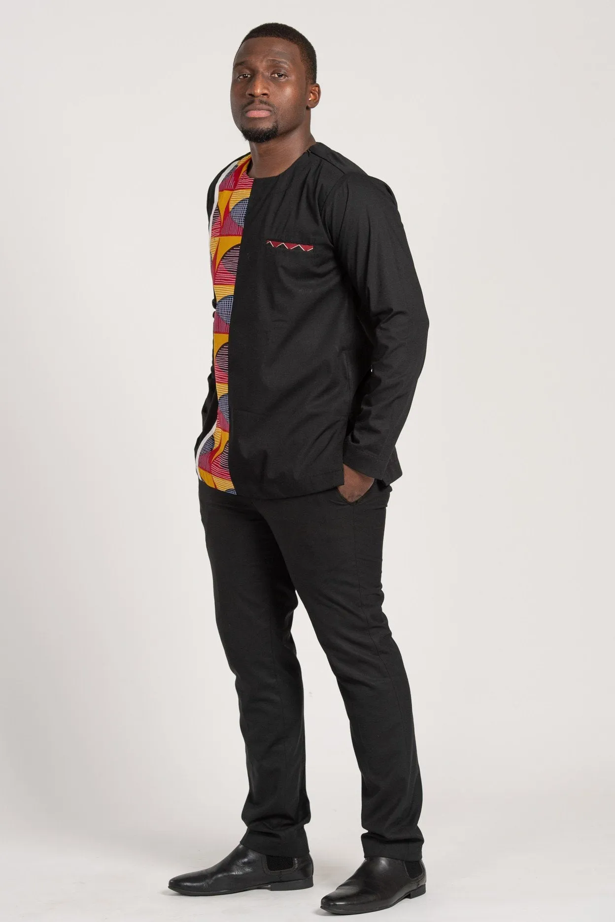 Aruna Long Sleeves African Print Men Shirt