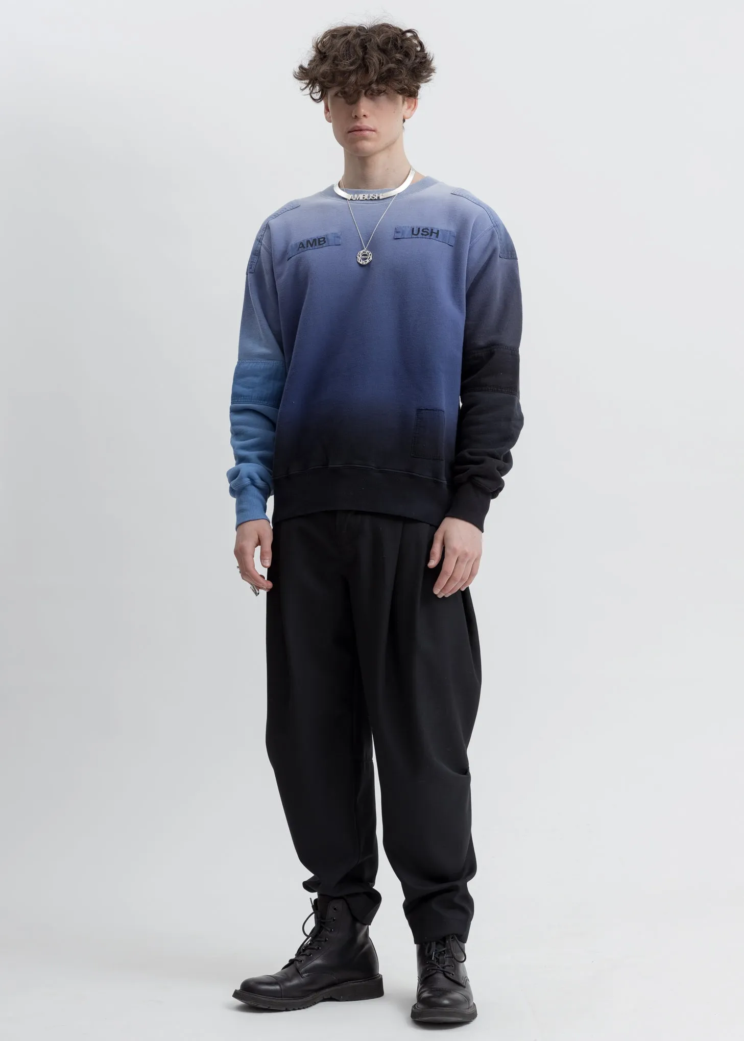 Blue New Patchwork Sweatshirt