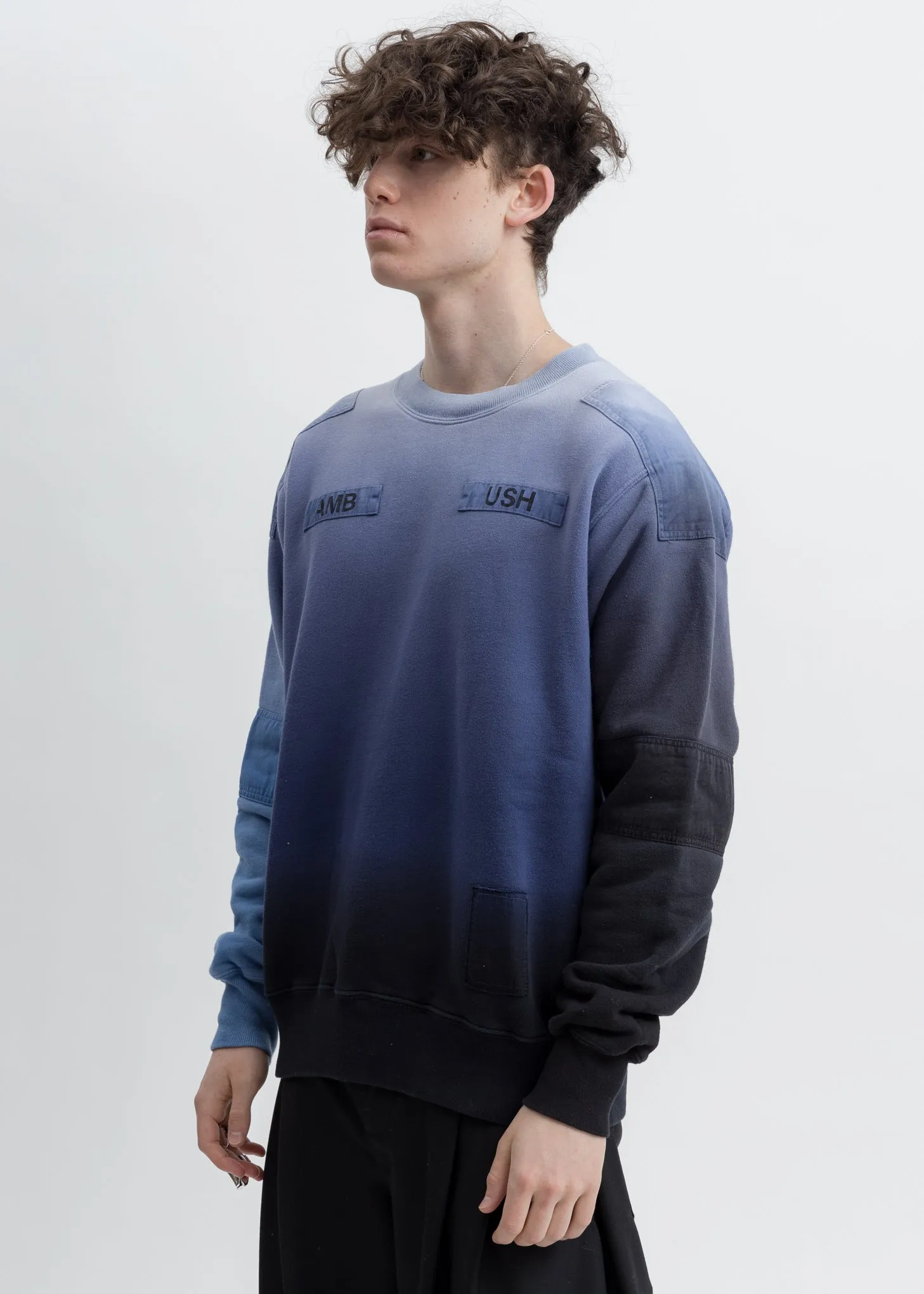Blue New Patchwork Sweatshirt