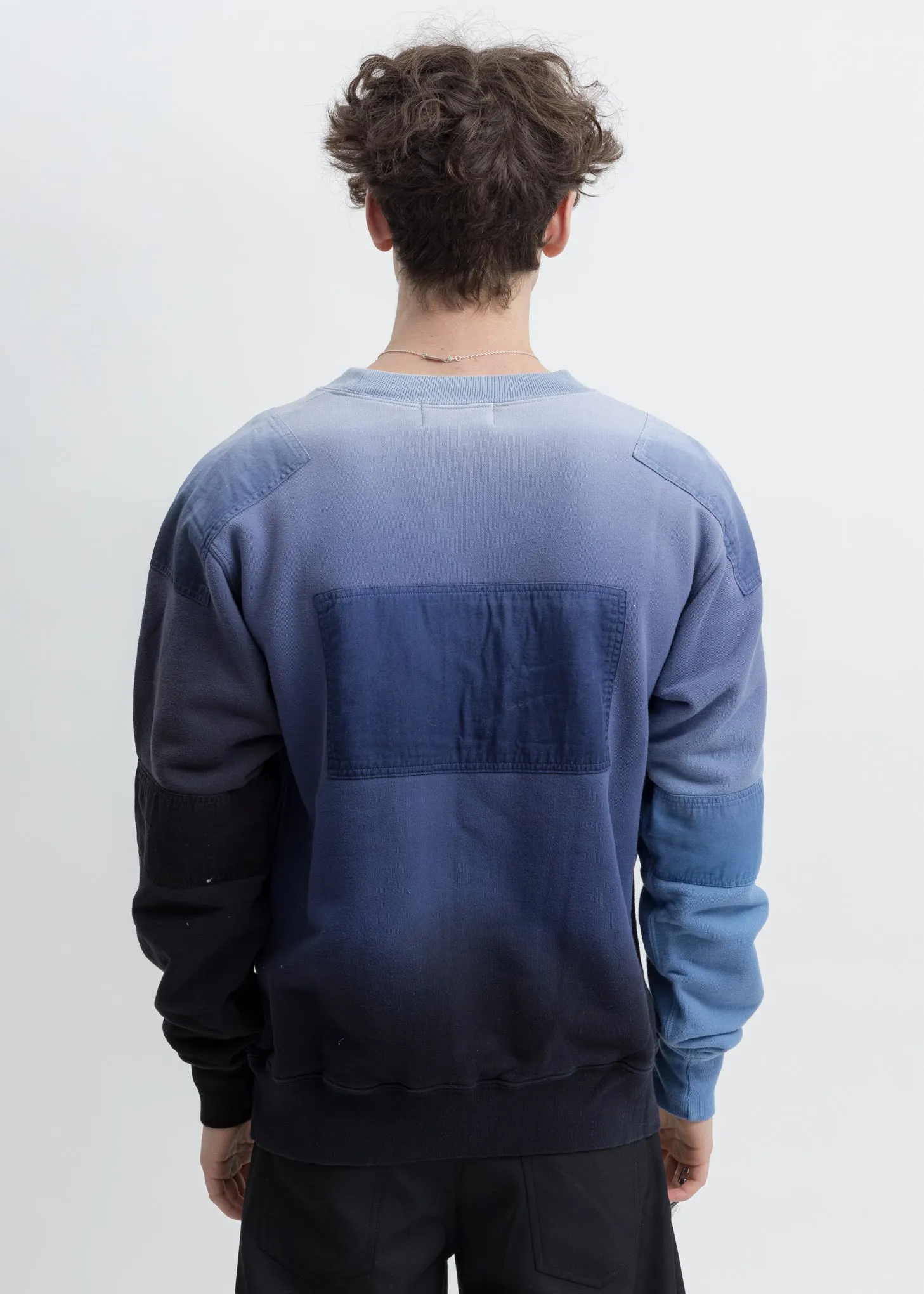 Blue New Patchwork Sweatshirt