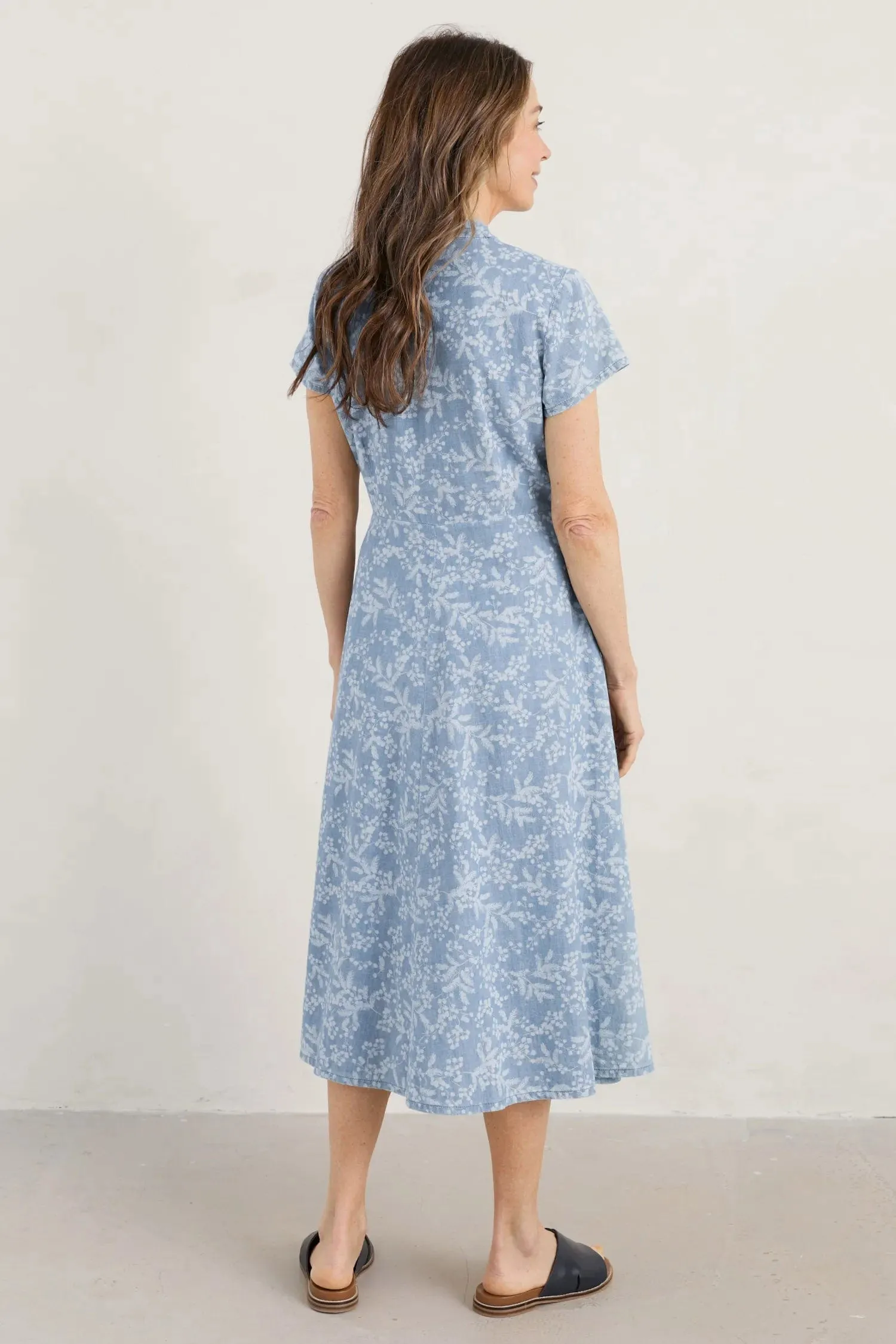 Carved Wood Dress - Mimosa Indigo