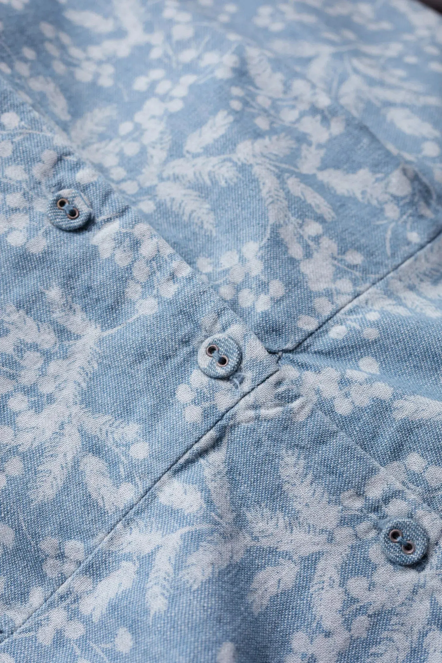 Carved Wood Dress - Mimosa Indigo