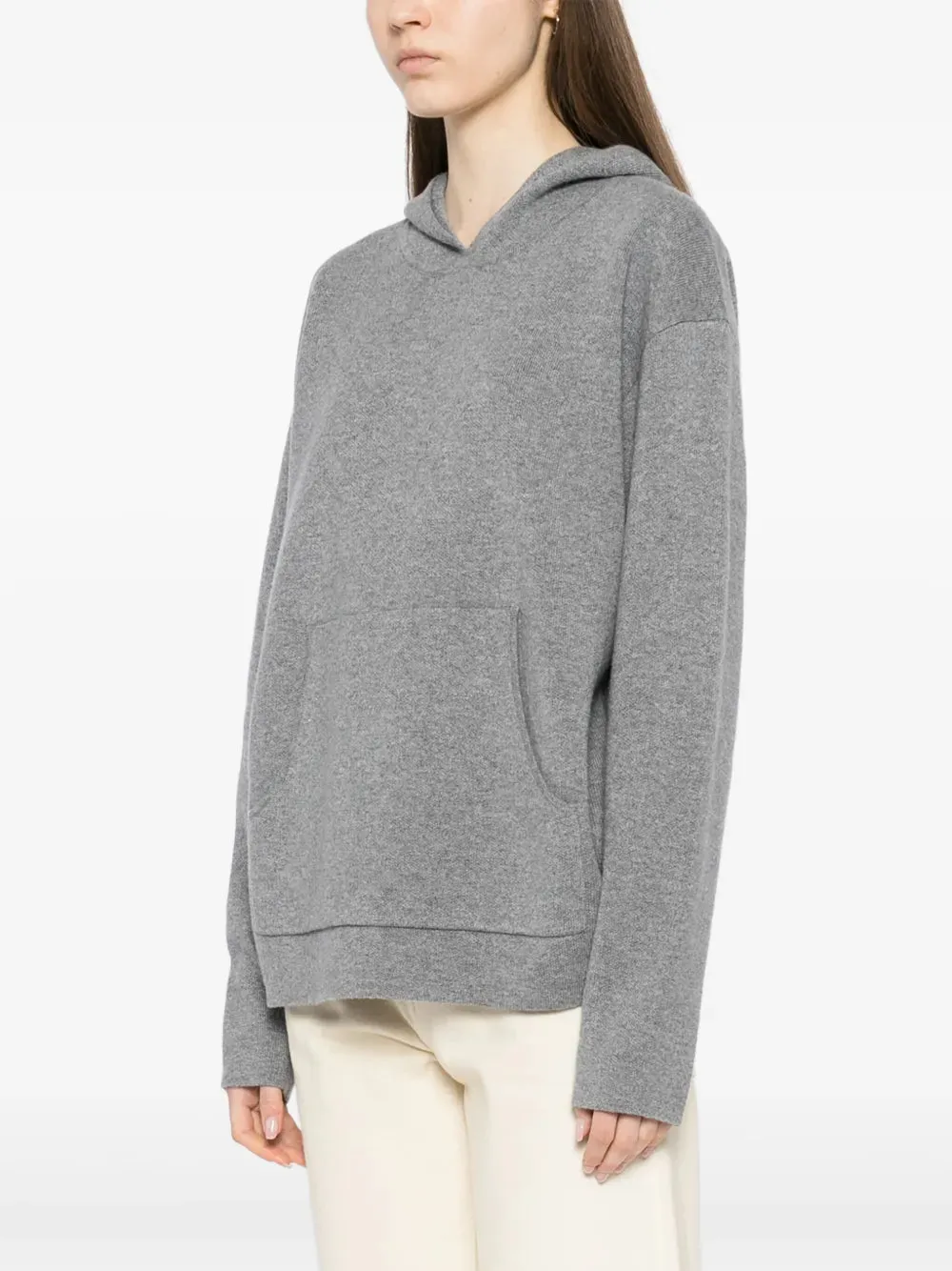 Cashmere Hoodie in Heather Grey