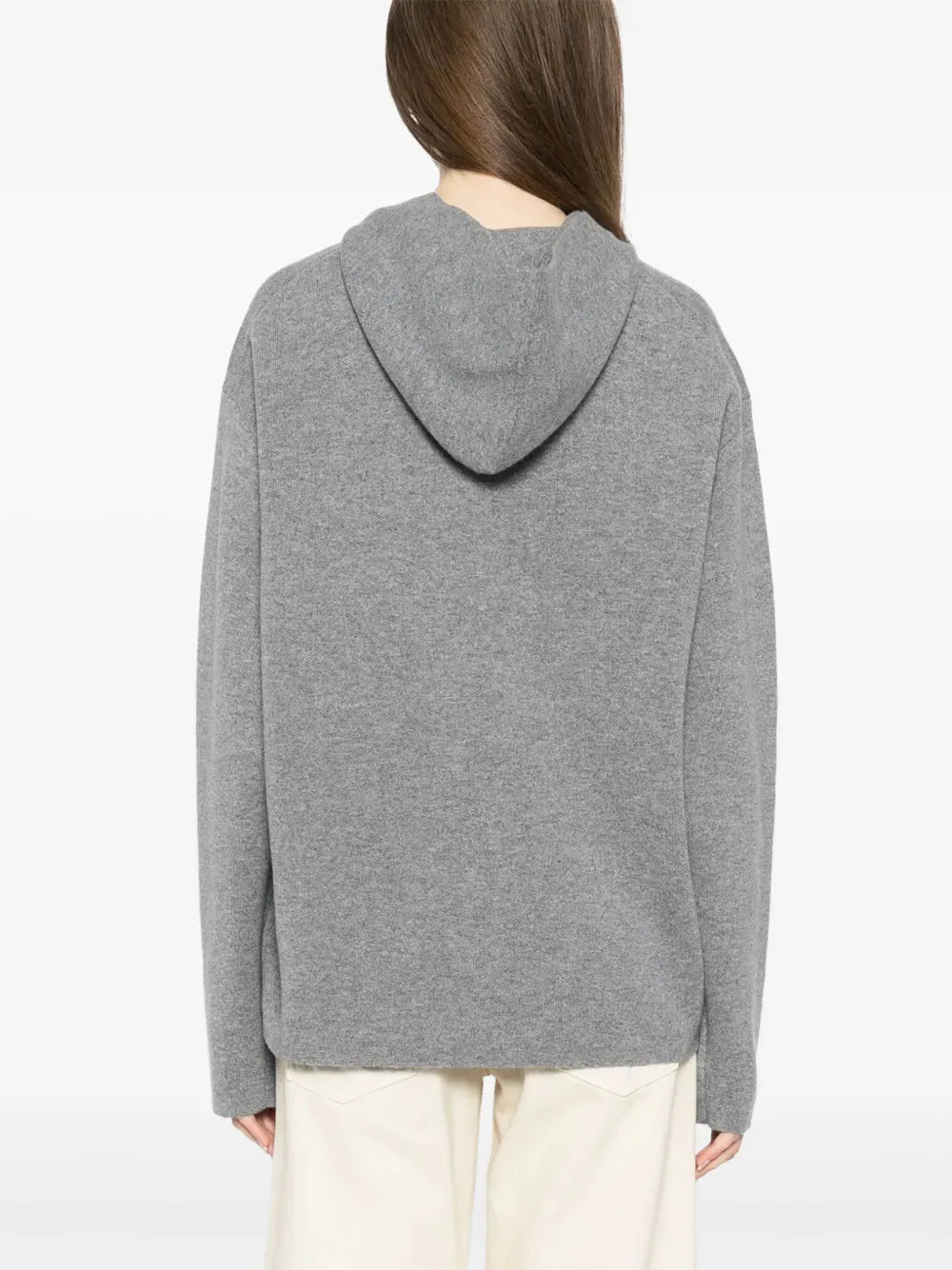 Cashmere Hoodie in Heather Grey
