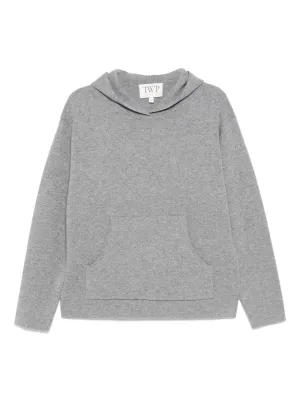 Cashmere Hoodie in Heather Grey