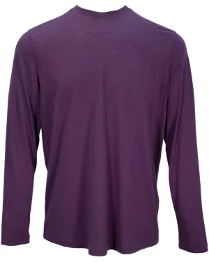 CHASE LONG SLEEVE MERINO CREW - PLUM