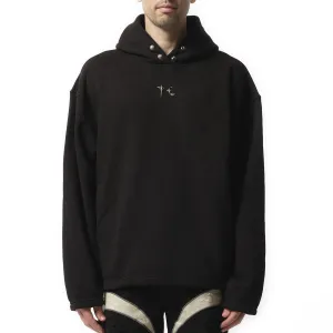 Color Emblem Hoodie in Black
