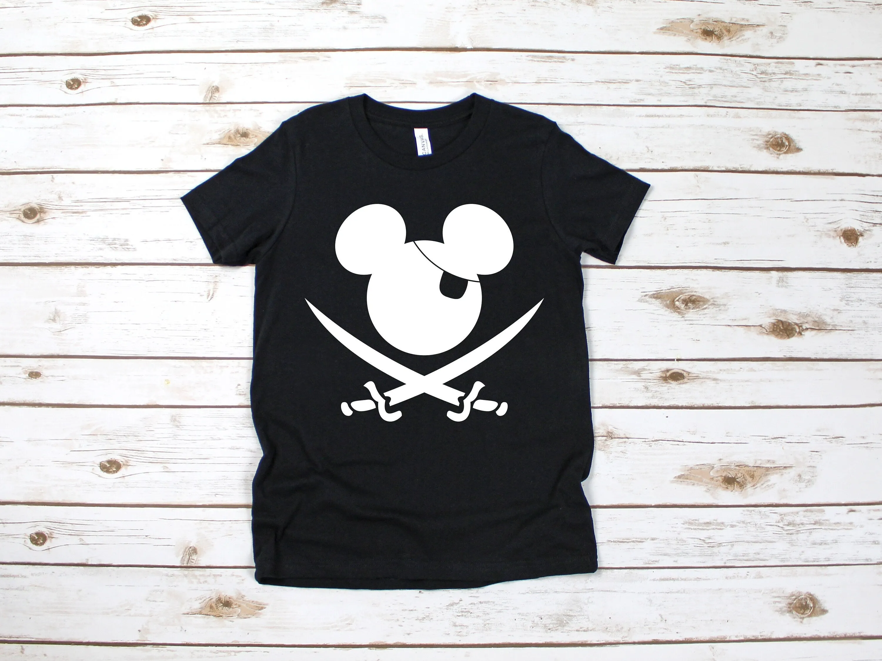 Custom Mickey Mouse Pirate Disney T shirt - Name Monogram Mickey Youth Kids Shirt  - Personalized Disney Matching Family Shirts