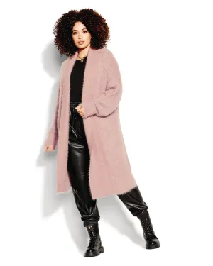 Fluffy Cardigan | Dusty Rose