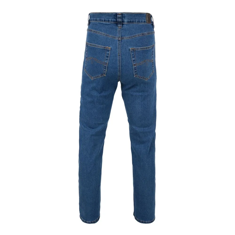 Forge Men's Basic Cotton denim Stone Washed Blue Jeans Size 42 - 60