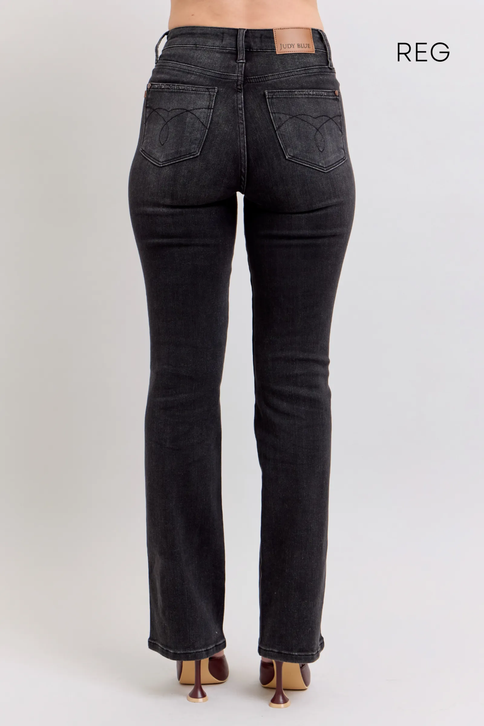 Judy Blue HW Tummy Control Black Bootcut Jeans