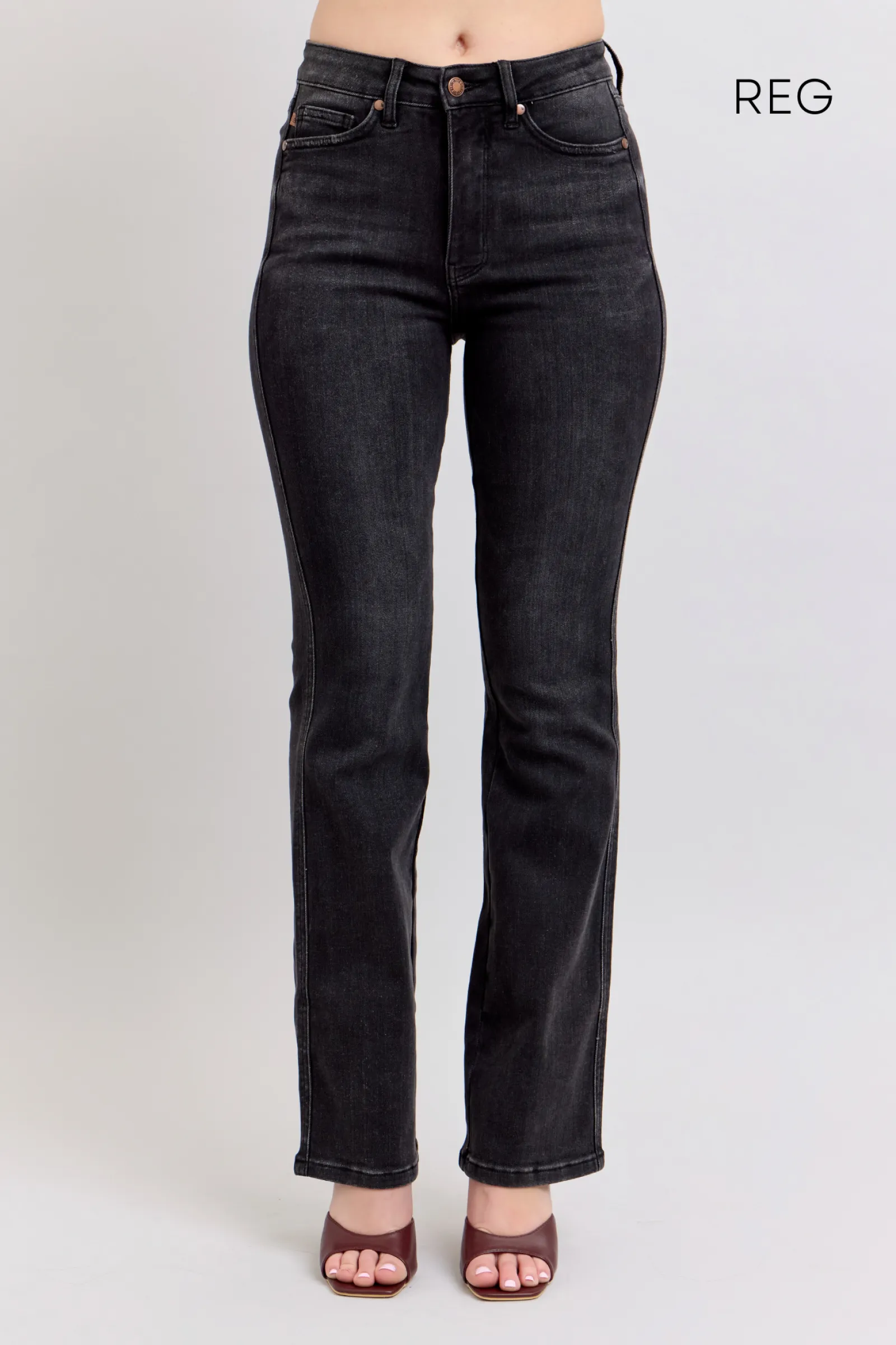 Judy Blue HW Tummy Control Black Bootcut Jeans