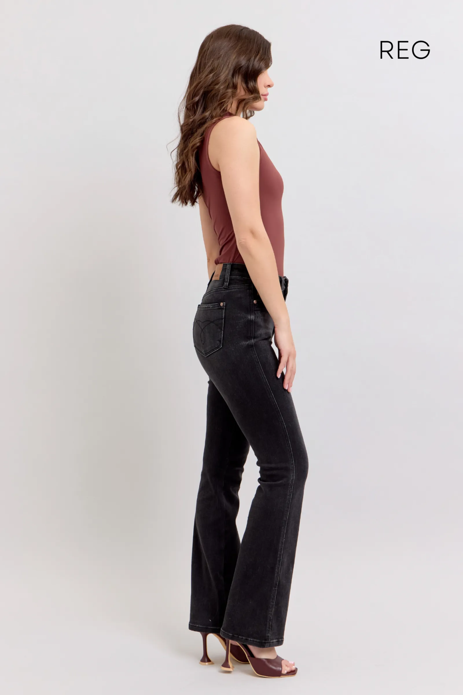 Judy Blue HW Tummy Control Black Bootcut Jeans