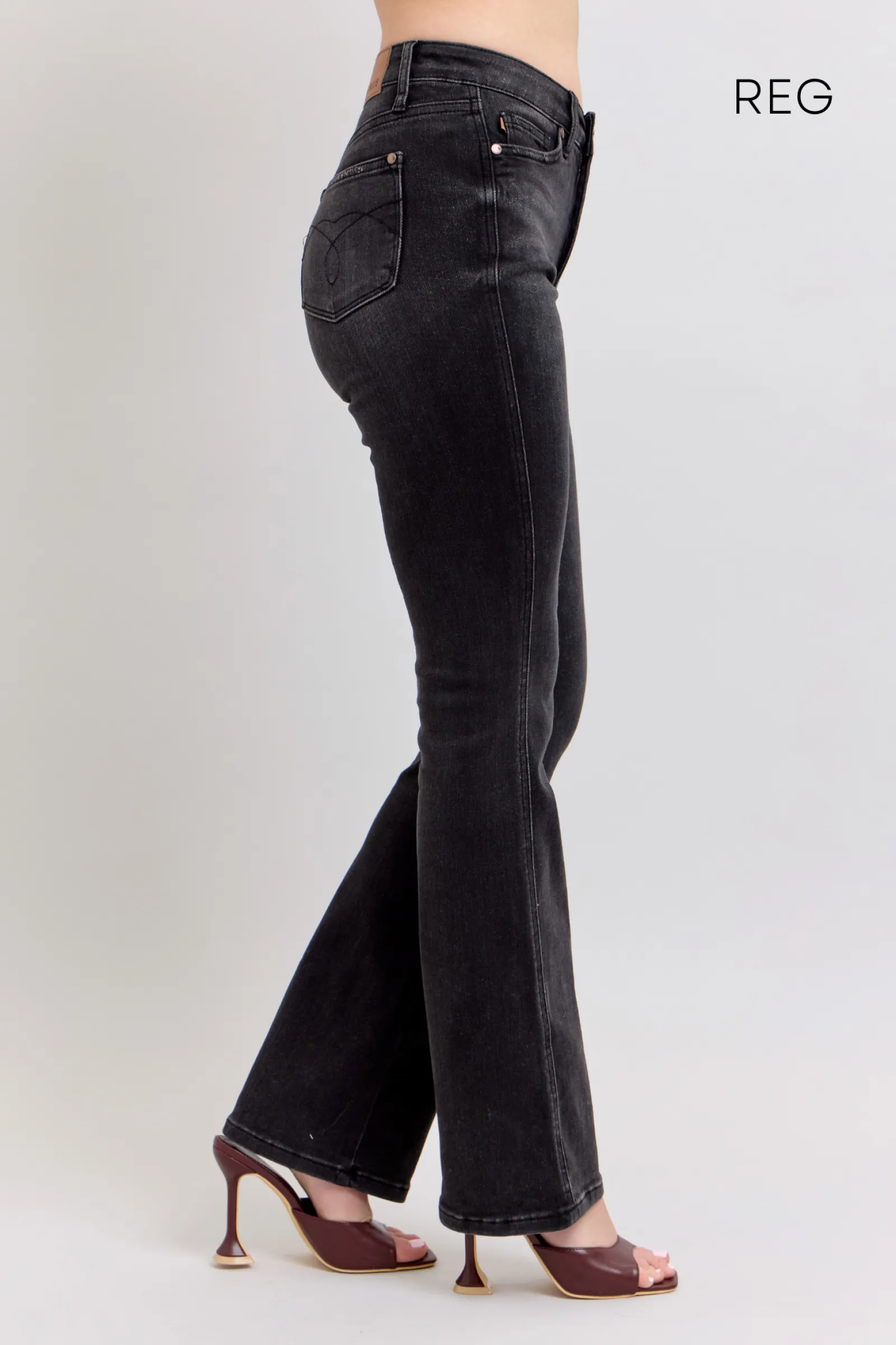 Judy Blue HW Tummy Control Black Bootcut Jeans