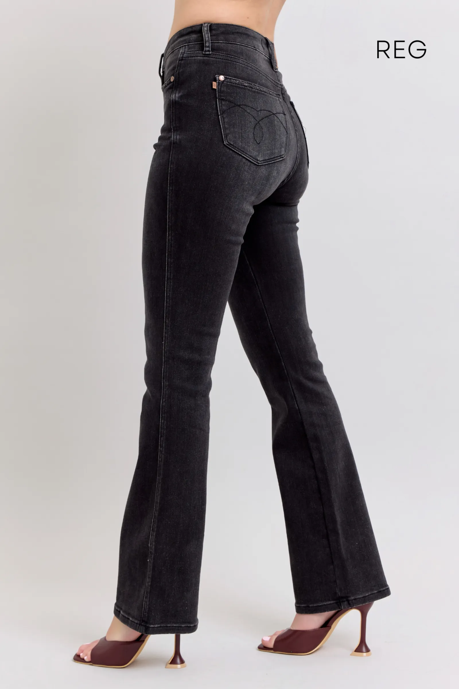 Judy Blue HW Tummy Control Black Bootcut Jeans