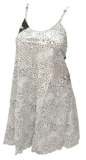 LA LEELA Women's Summer Tunic Top Swing T- Loose Beach Sundress Swim Cover Up White_F762 M