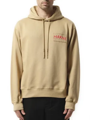 Logo Patch Hoodie in Winter Wheat