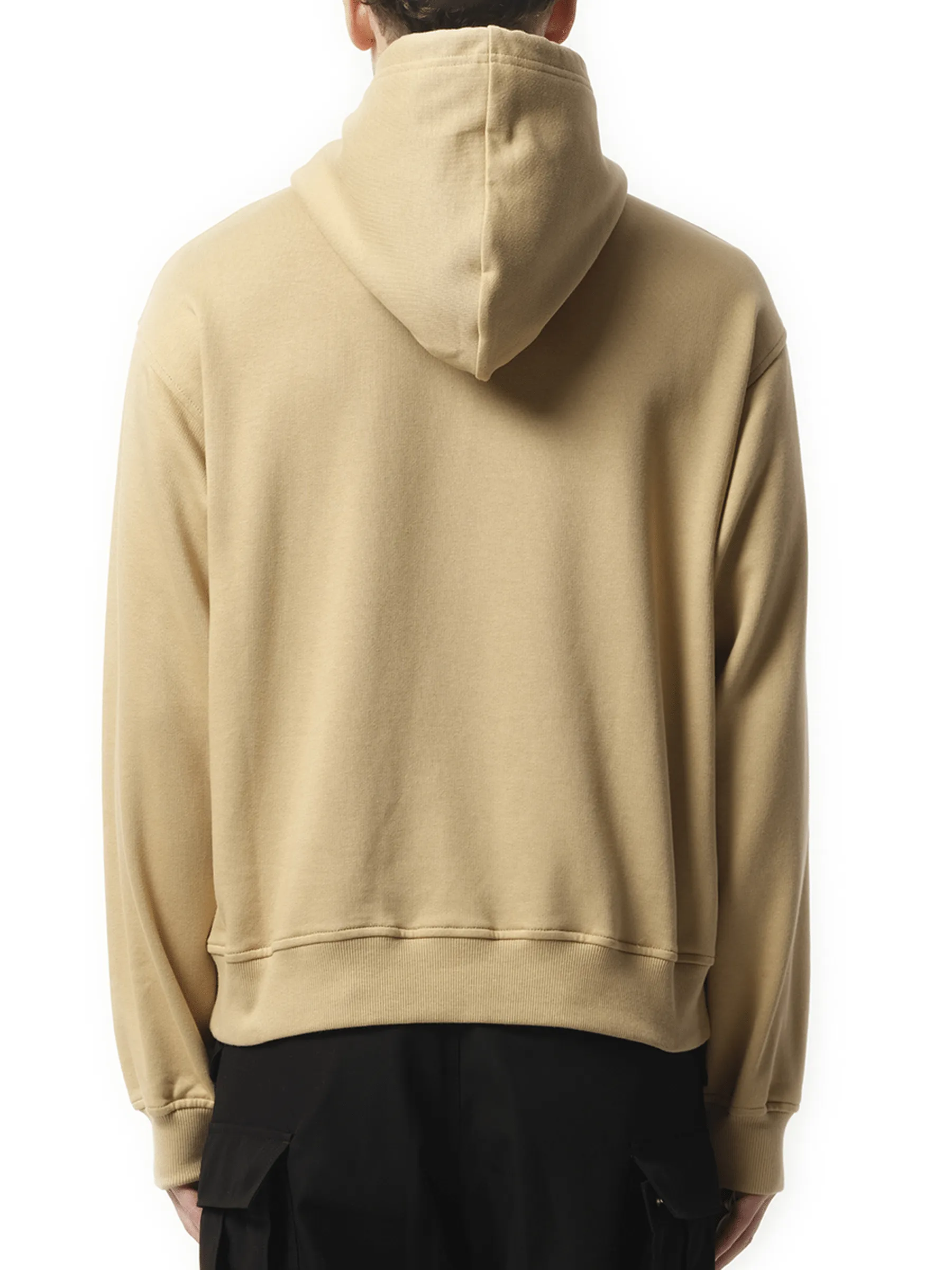 Logo Patch Hoodie in Winter Wheat