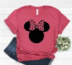 Minnie Polka Dot Bow T Shirt- Disney Trip Matching Shirts - Minnie Mouse T Shirt - Cute Minnie Shirt