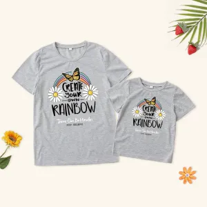 Mommy and Me Shirts Short Sleeve Rainbow T-Shirt