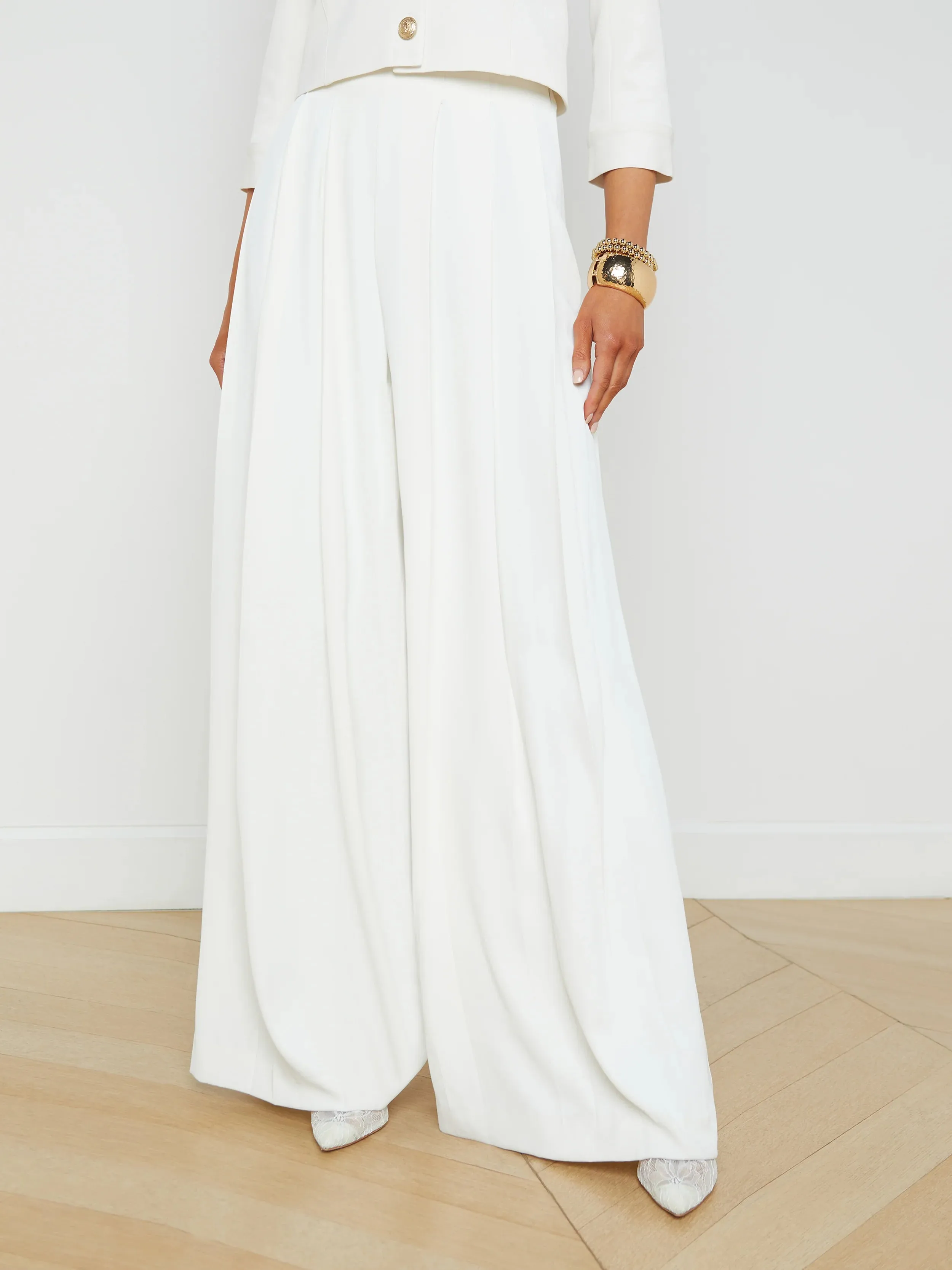 NOVA PLEATED PANT - IVORY