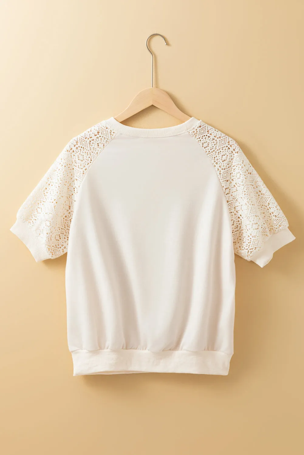 Paulina Lace Crochet Short Sleeve Top