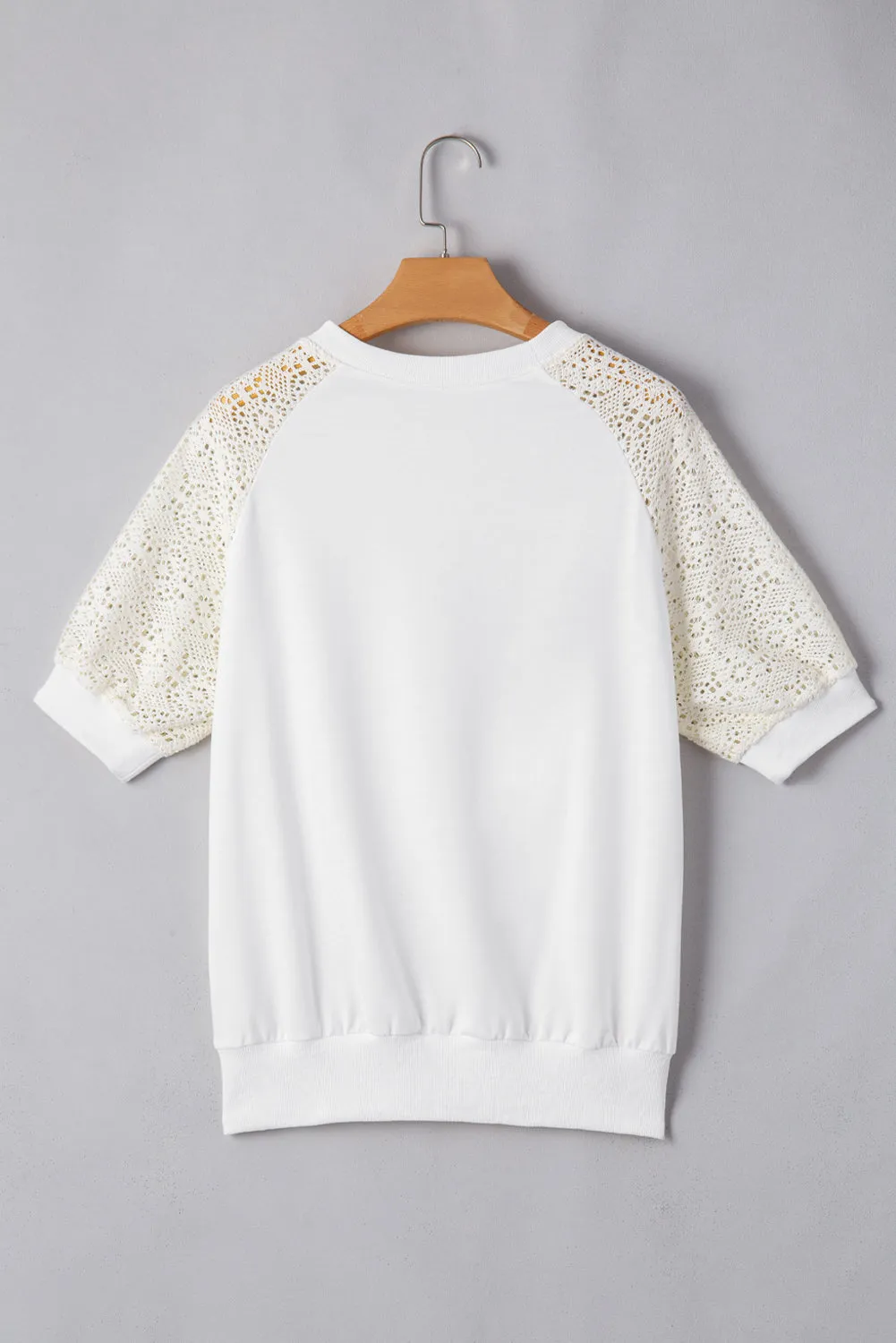 Paulina Lace Crochet Short Sleeve Top