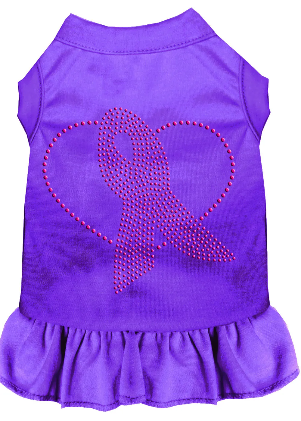 Pink Ribbon Rhinestone Dress Purple Xxxl