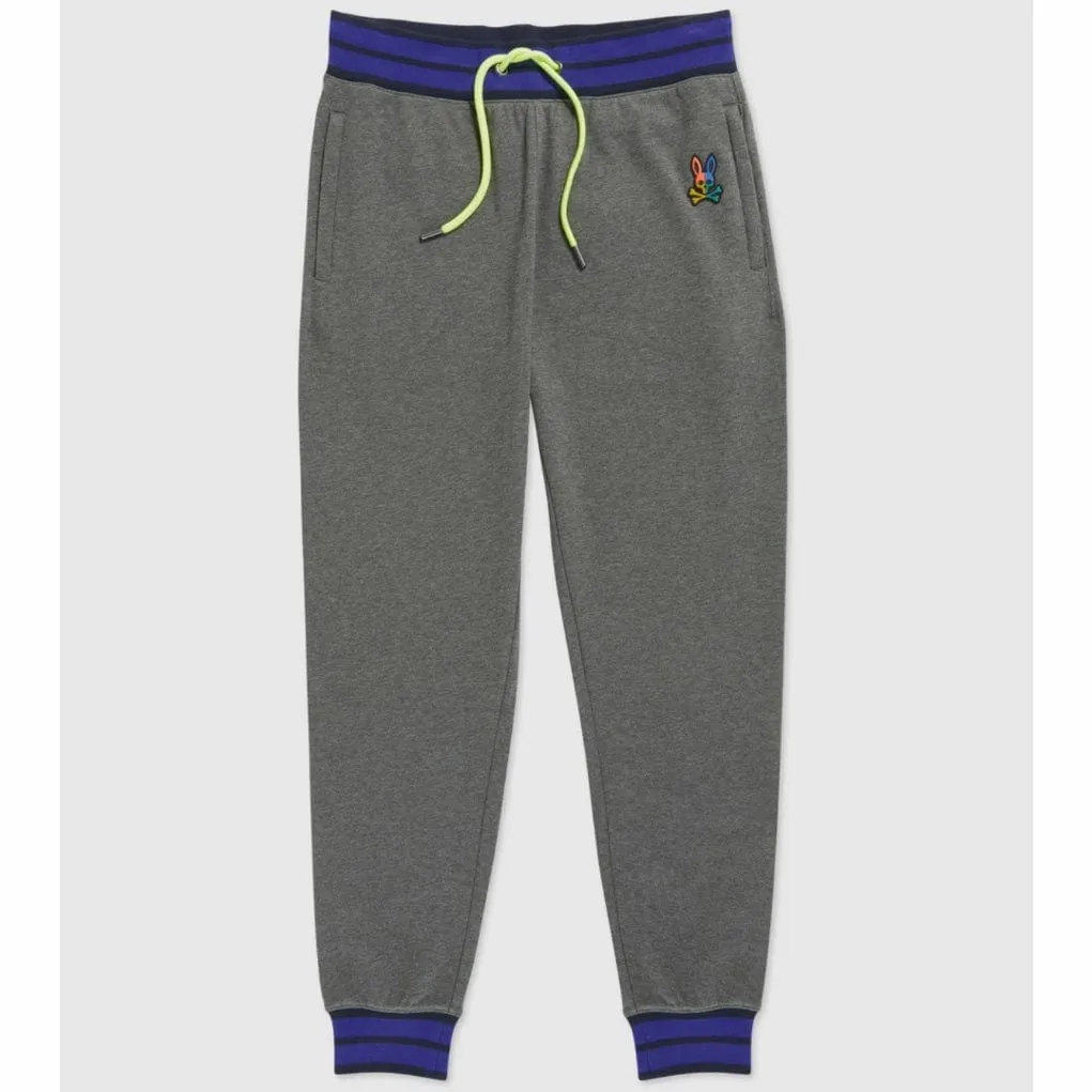 Psycho Bunny Warwick Colorblock Logo Pants (Heather Storm) B6P112Q1FT