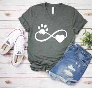 Puppy Paw Infinity Shirt - Dog Lover - Pet Rescue T Shirt