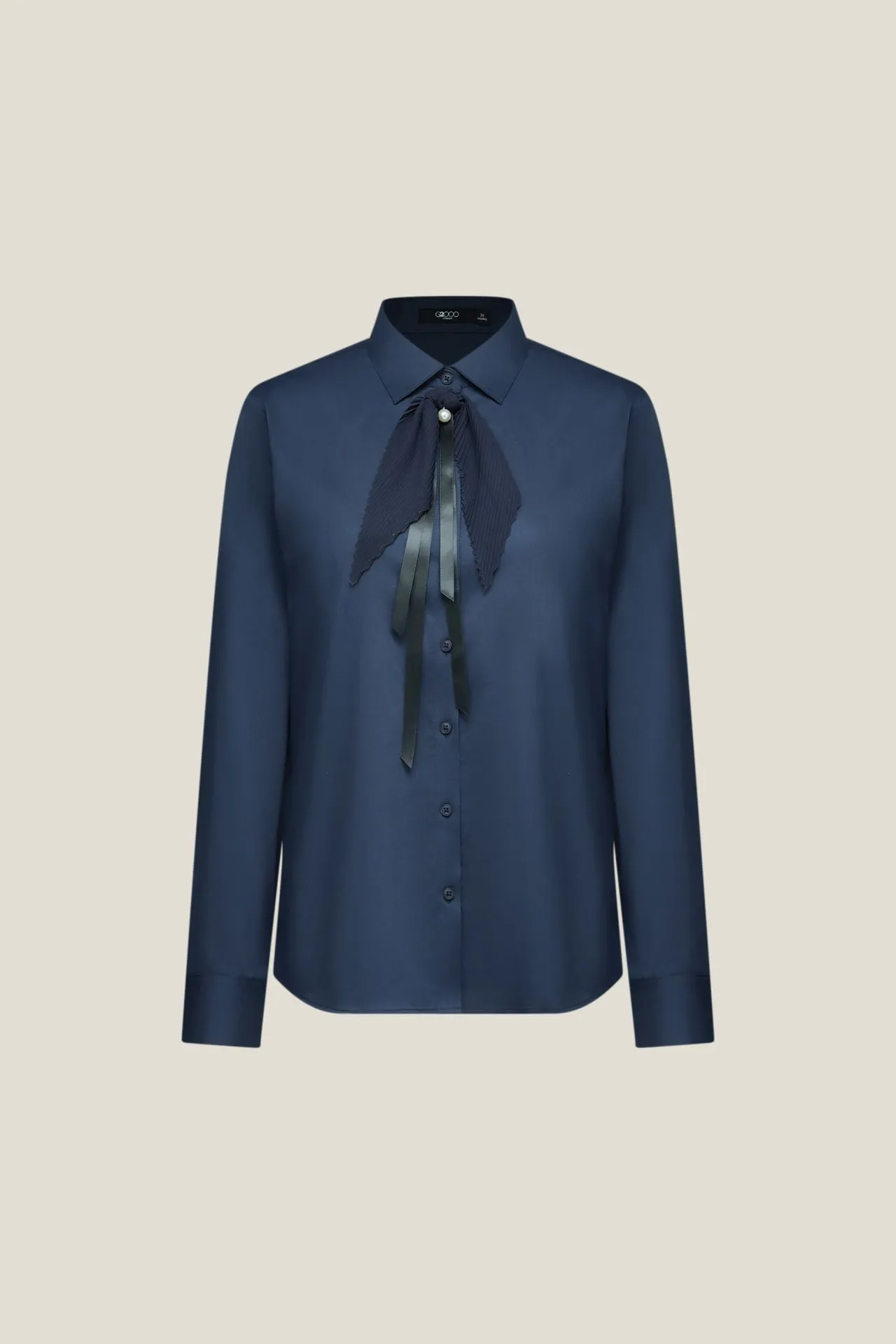 Rayon Blend Shirt With Detachable Tie