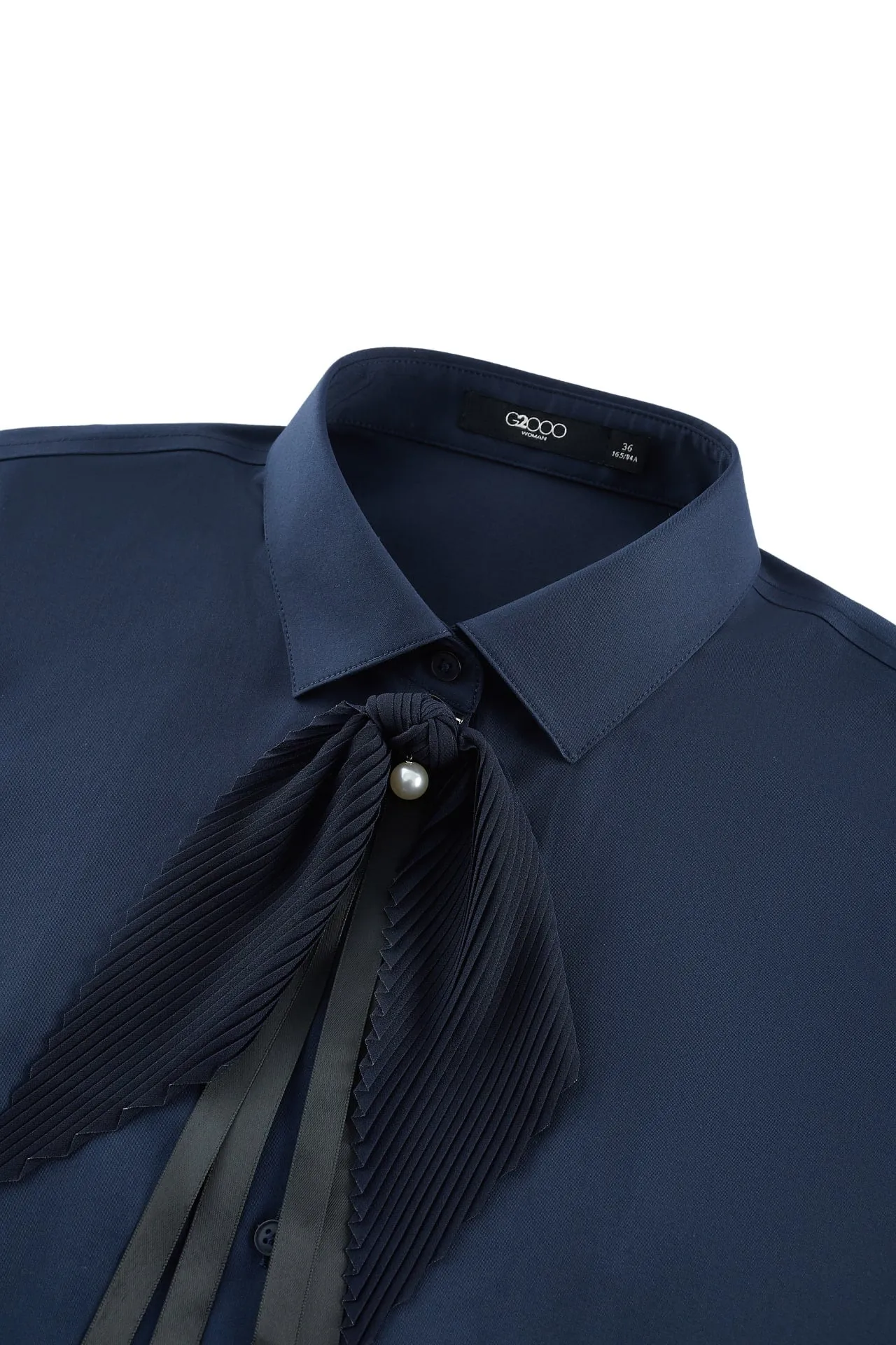 Rayon Blend Shirt With Detachable Tie