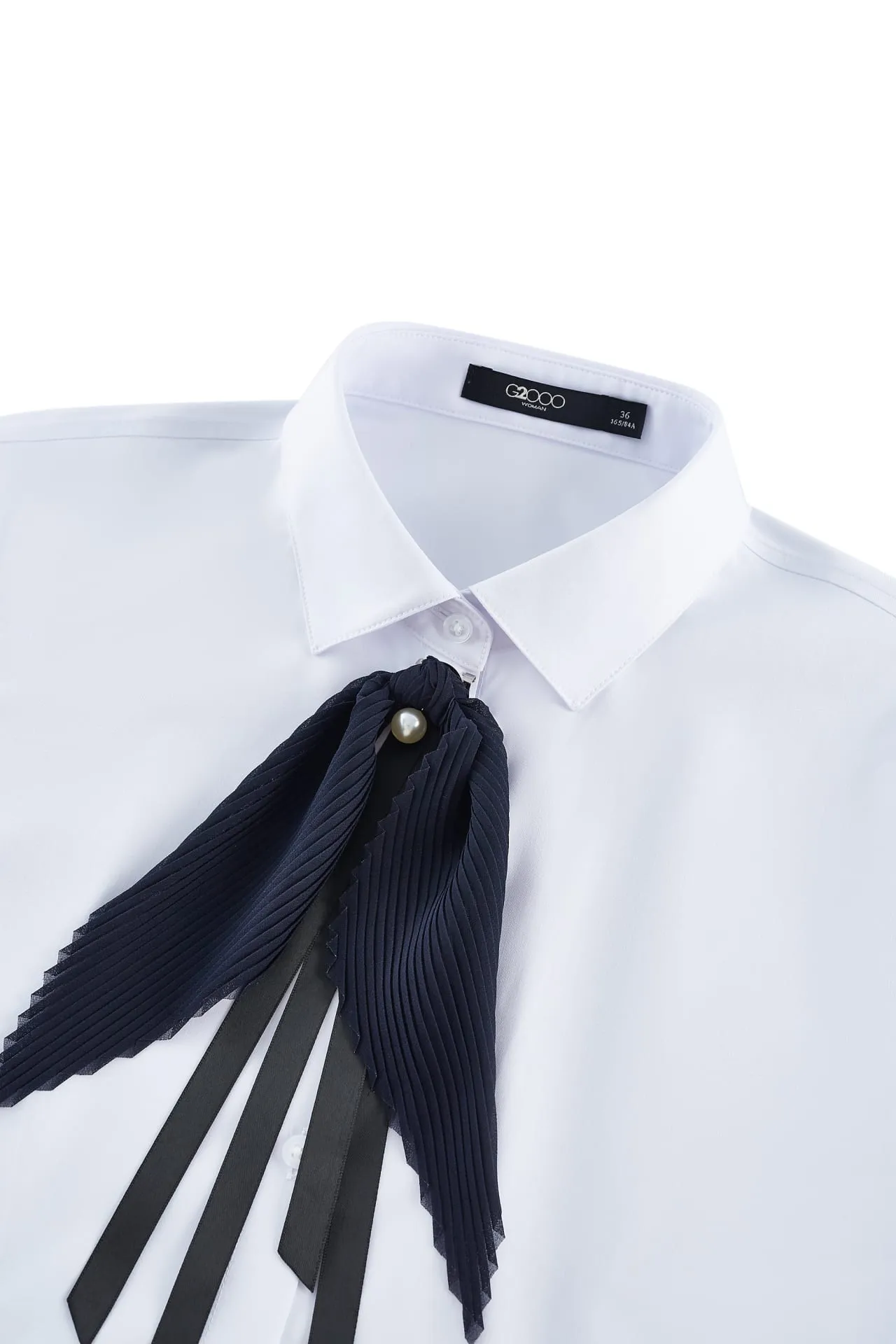 Rayon Blend Shirt With Detachable Tie