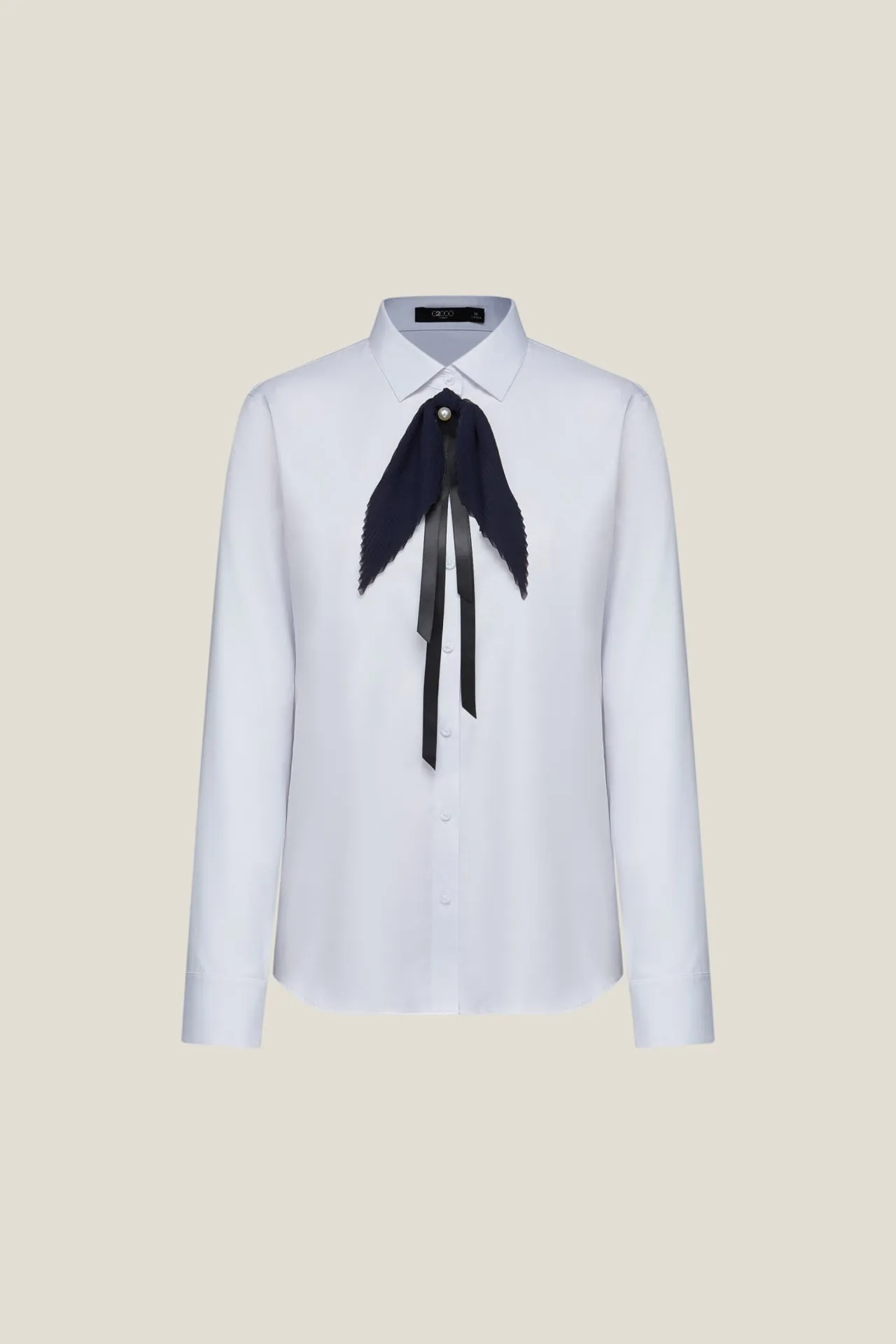 Rayon Blend Shirt With Detachable Tie