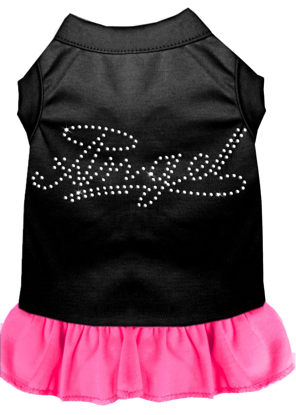 Rhinestone Angel Dress Black With Bright Pink Xxxl