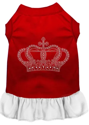 Rhinestone Crown Dress Red With White Xl