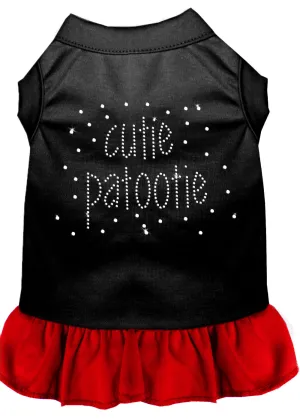 Rhinestone Cutie Patootie Dress Black With Red Xs