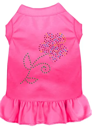 Rhinestone Multi Flower Dress Bright Pink Xxxl