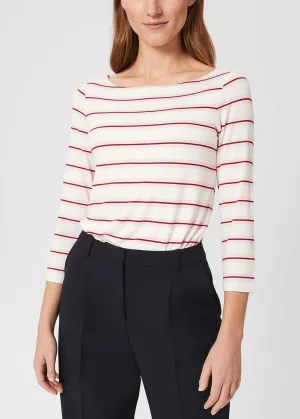 Sonya Stripe Top 0123/2046/9324l01 Ivory-Pink