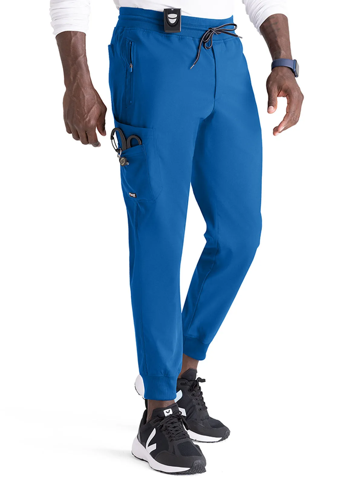 Spandex Stretch - Men’s Zip-Fly Jogger Scrub Pant [1]