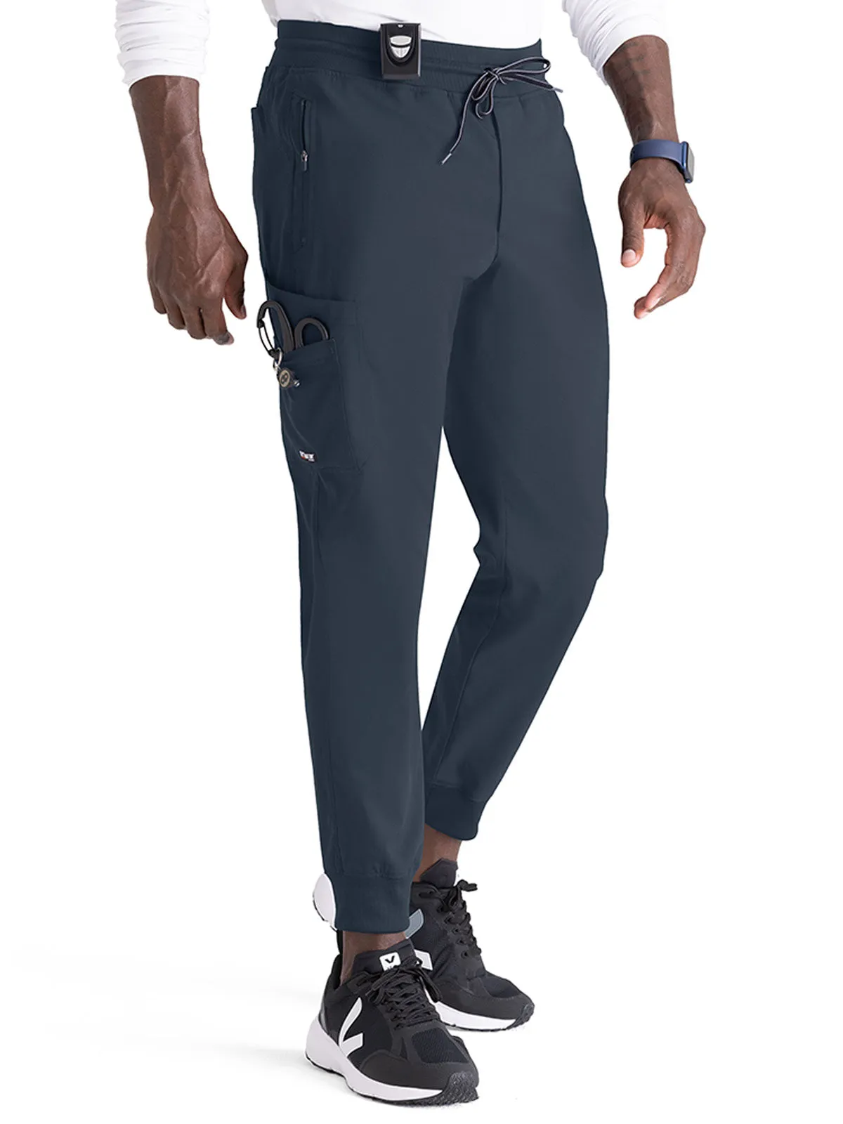 Spandex Stretch - Men’s Zip-Fly Jogger Scrub Pant [1]
