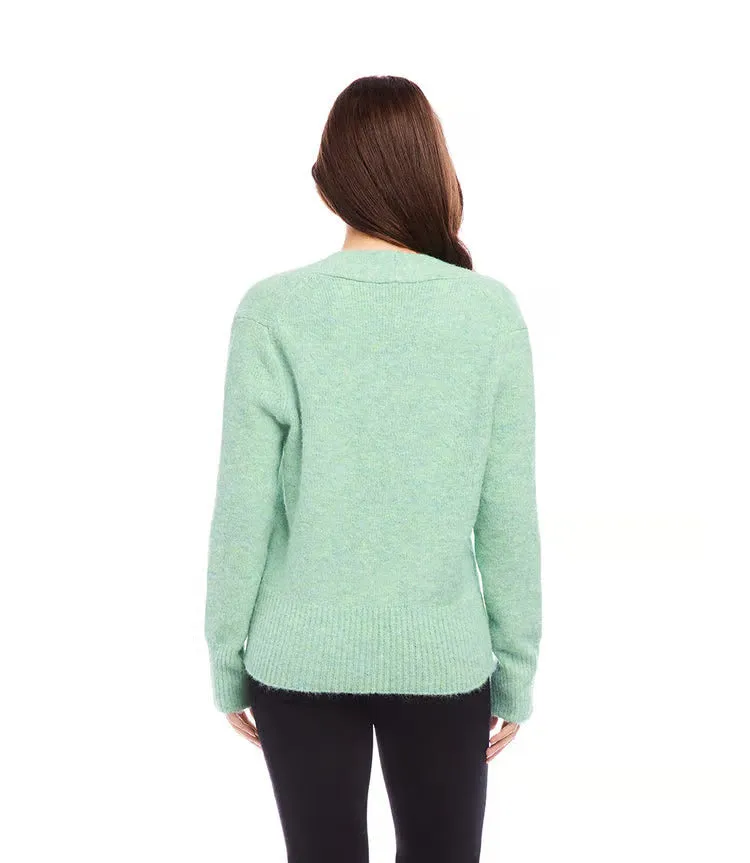 Stevie Seaglass Wrap Sweater - Karen Kane 3L89764