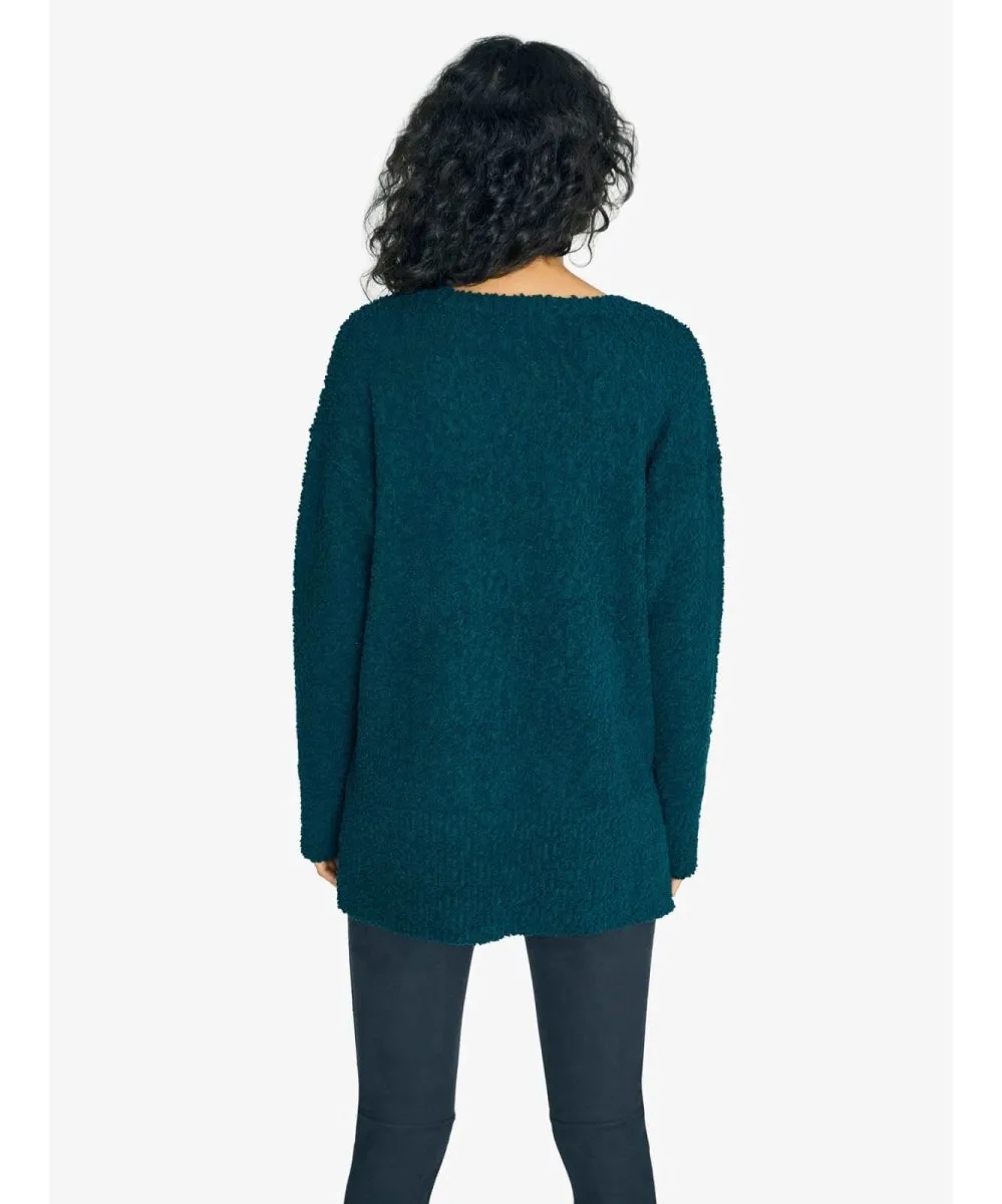 V-Neck Teddy Pullover Jade