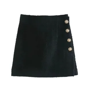 VINTAGE PATCHWORK TWEED MINI SKIRT