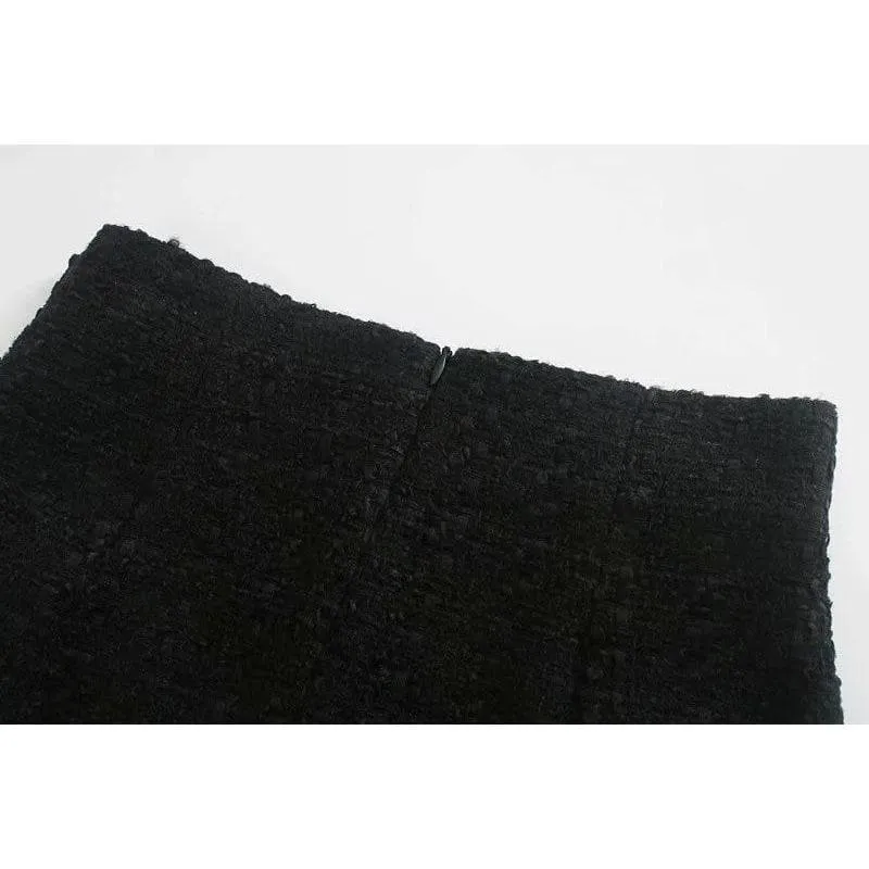 VINTAGE PATCHWORK TWEED MINI SKIRT