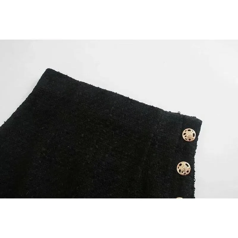 VINTAGE PATCHWORK TWEED MINI SKIRT