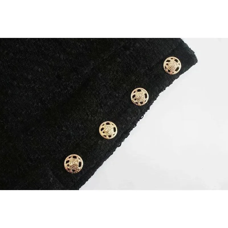 VINTAGE PATCHWORK TWEED MINI SKIRT